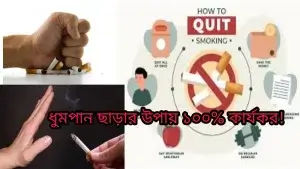 ধূমপান ছাড়ার উপায় ১০০% কার্যকর! সিগারেট ছাড়তে বাধ্য হবেন!